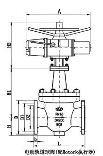 電動軌道球閥(配Rotork執(zhí)行器)